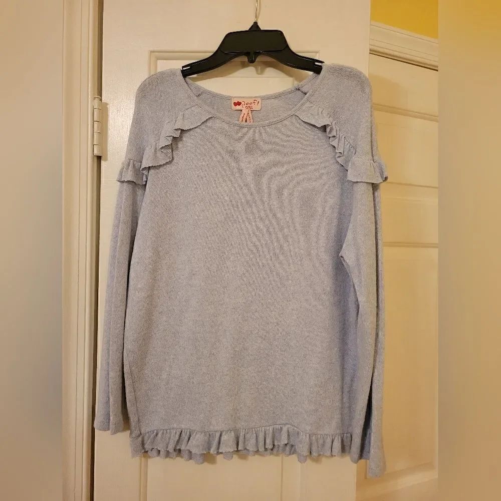 Girls ruffle sweater